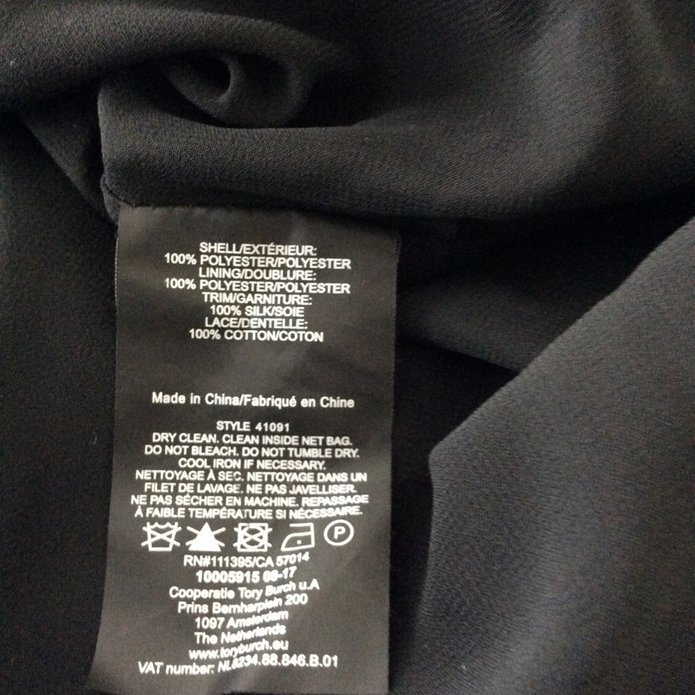Tory Burch Sydney Black Pleated Silk Dress - Picture 15 of 16